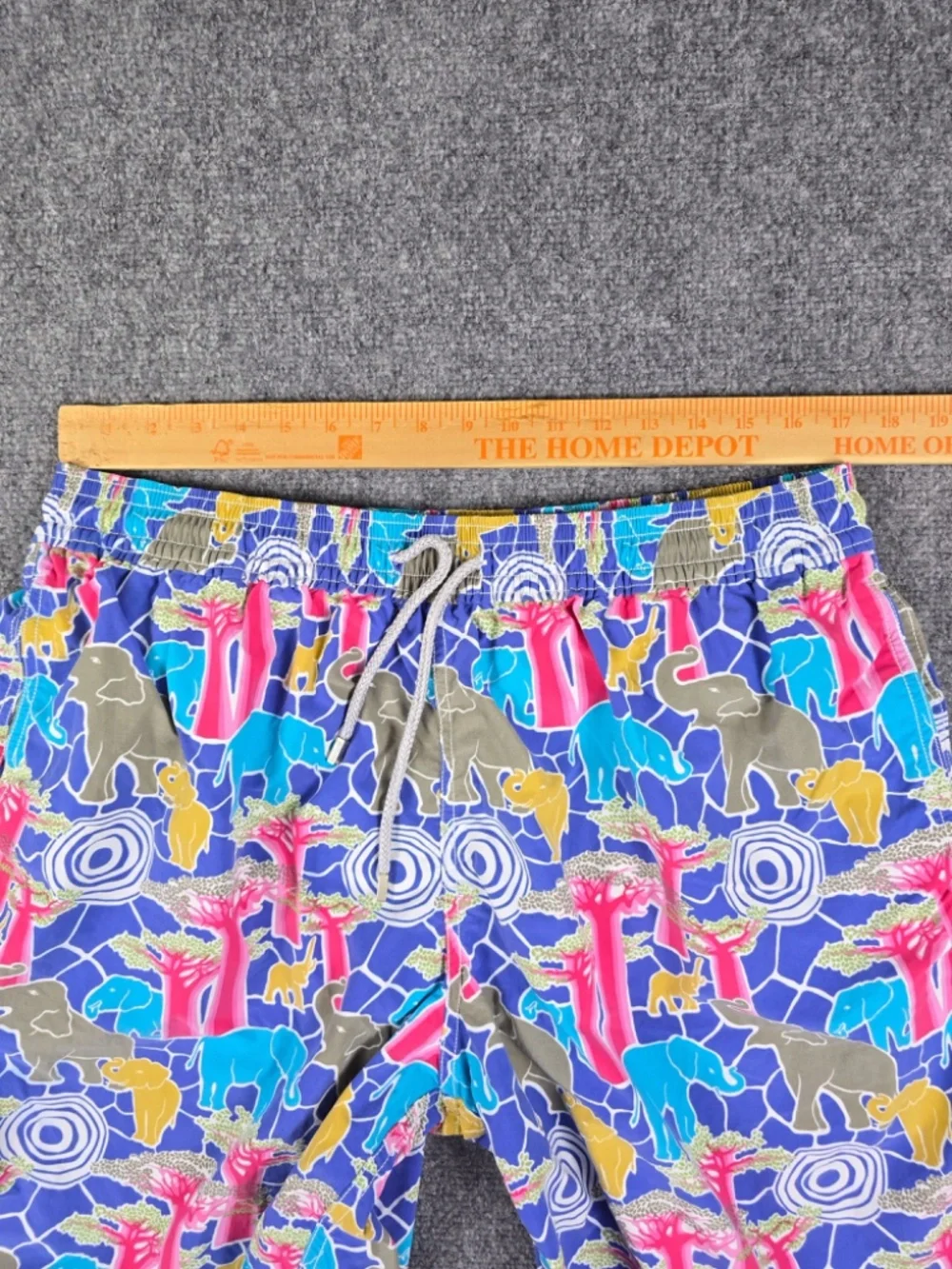 Vilebrequin Moorea Elephant Baobab Tree Swim Trunks 3XL XXXL Luxury Blue